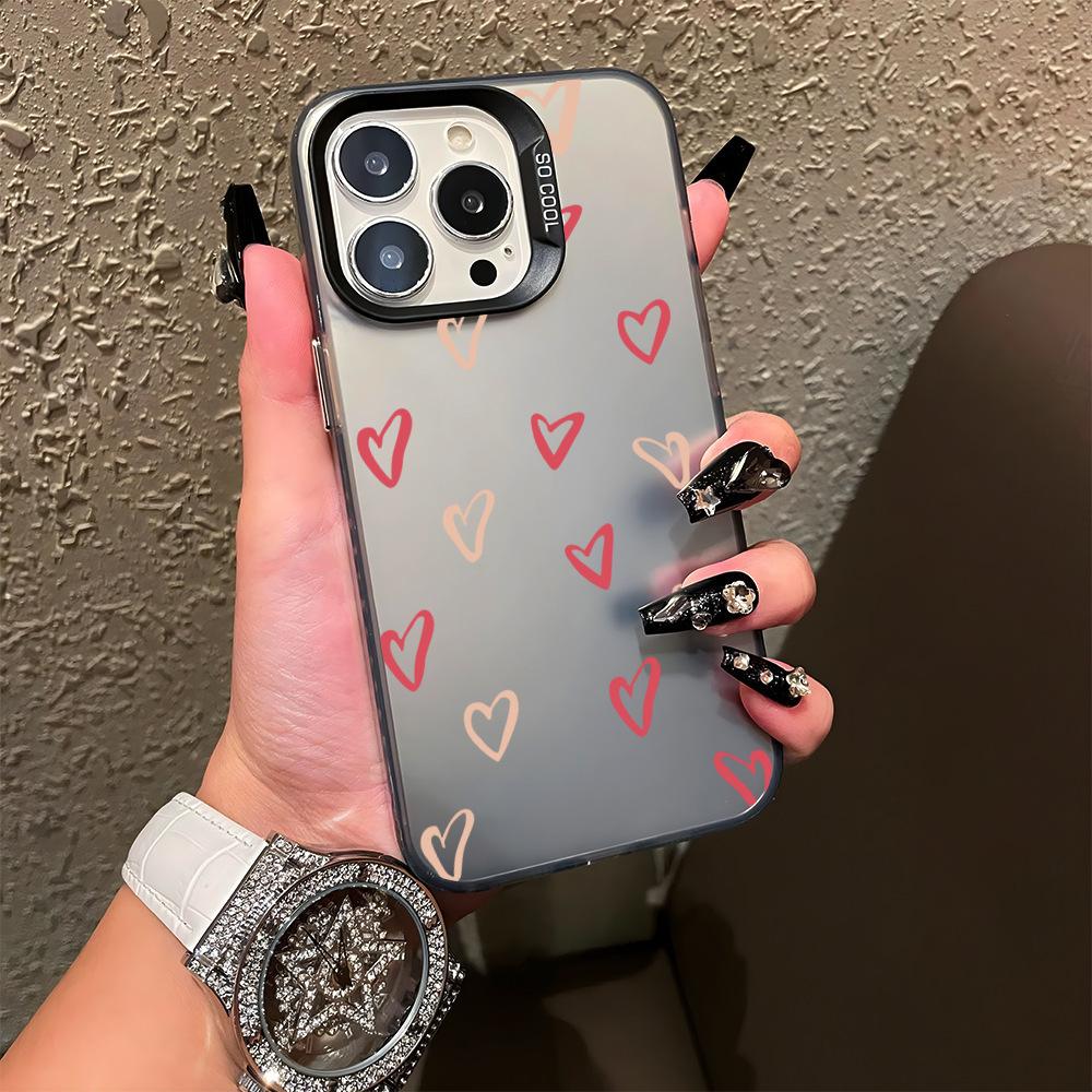 Apple 15 Pro Max phone case iPhone 14 high-end 13 heart-shaped 12 niche 11 cartoon 16 set X