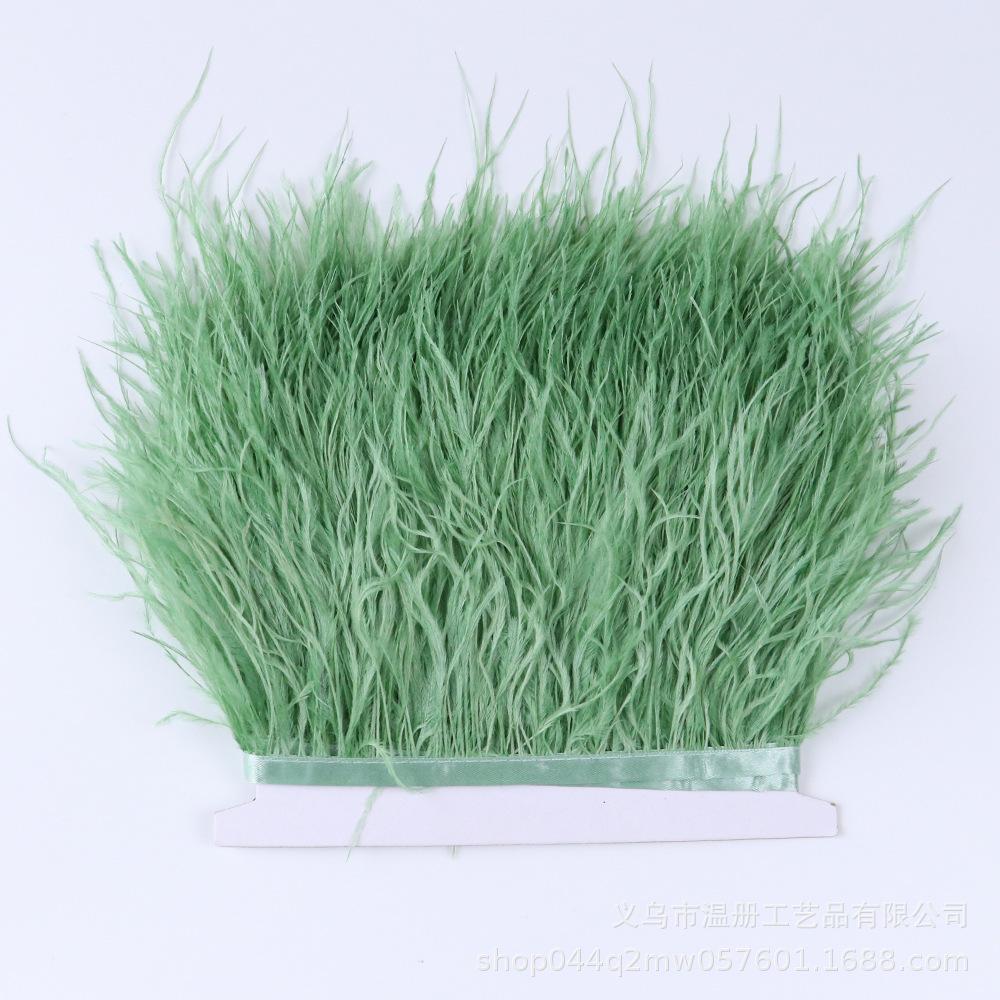 8-10Cm Ostrich Trim Khaki Feather Ribbon Fringe For Sewing High Quality Plumas Crafts Costumes Party Decoration