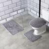 Bathroom Set: Soft, Shaggy Rug, Toilet Seat Cover