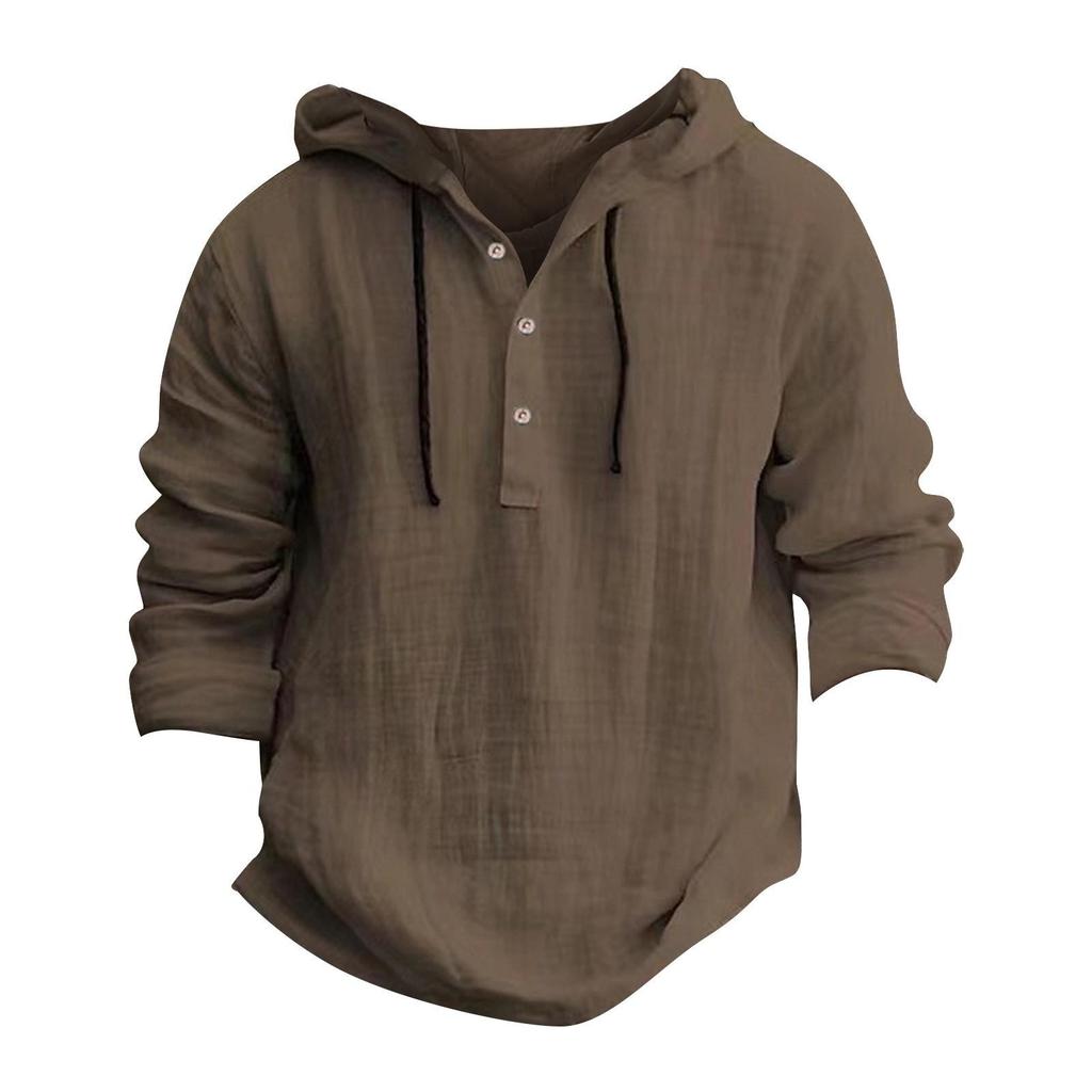 Men's Summer New Loose Print Long Sleeve Shirt Cardigan Beach Shirt