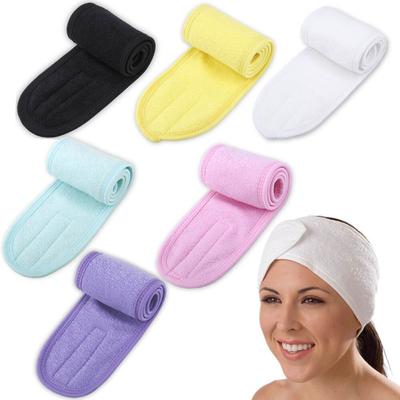 Eyelashes Extension Spa Face Headband Wrap Head Terry Cloth Headband Make Up Stretch Towel with Magic Tape Makeup Accessories ARI