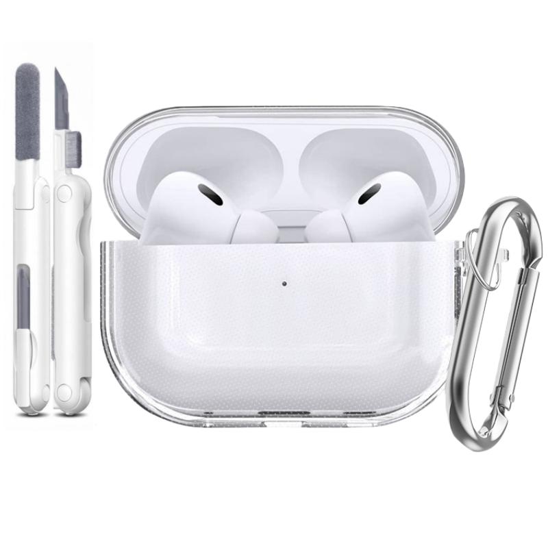 for AirPods Pro 3 Earphone Case with Cleaning Kit Silicone Cover for AirPods Pro 3rd Generation with Keychain for AirPods Pro 3 for Airpods Pro 3 прозрачный