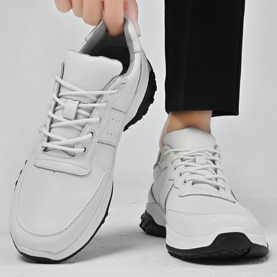 Men Leisure Sneakers Leather Luxury Non-slip Lightweight Durable Stable Breathable Soft-soles Comfortable Male Shoes