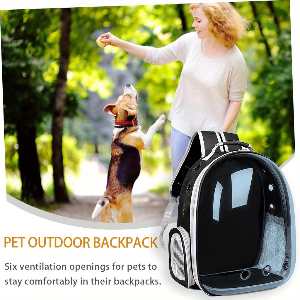 Cat Pet Carrier Backpack Transparent Capsule Bubble Design Breathable for Small Animals Ideal for Travel