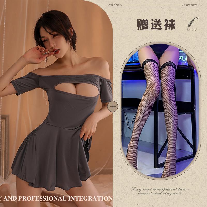 Sex underwear sexy hollow temptation free hot pure desire suit