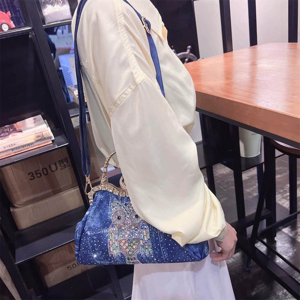 2025 New Fashion Single Shoulder Crossbody Bag Handbag Women's Fashion Denim Small Bag Women