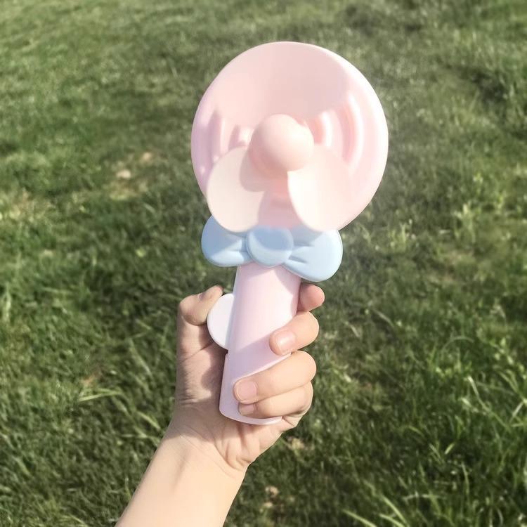 Handheld Cartoon Lollipop Fan: Childlike Fun Gift, Cute Mini Fan for Kids