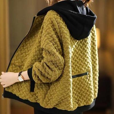 Spring Autumn Outerwear Plus Size Women's Short Loose Hooded Jacket Casual Comfortable Breathable Outdoor