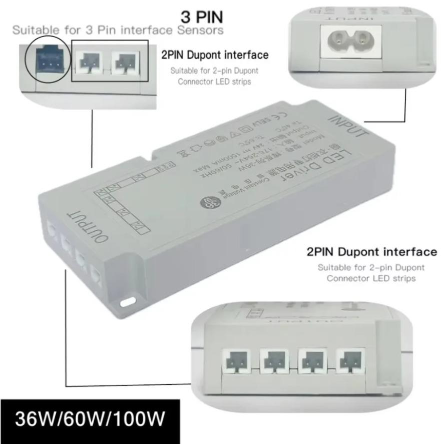 36W-150W Switching Power Supply Transformers EU/US Plug AC220V To DC12V/24V Home Lighting Cabinets Wardrobes Light Strip Dimming