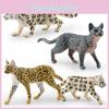 Lifelike Snow Leopard And African Wildcat Model Static Figure For Home Decoration