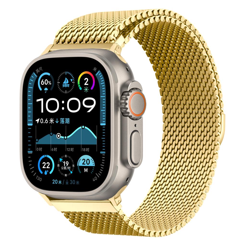 Thick Metal Strap for Apple Watch Band Ultra2 3 49mm 46 45mm 41mm 40mm 44mm Milanese correa Bracelet iWatch series SE 11 10 9 8