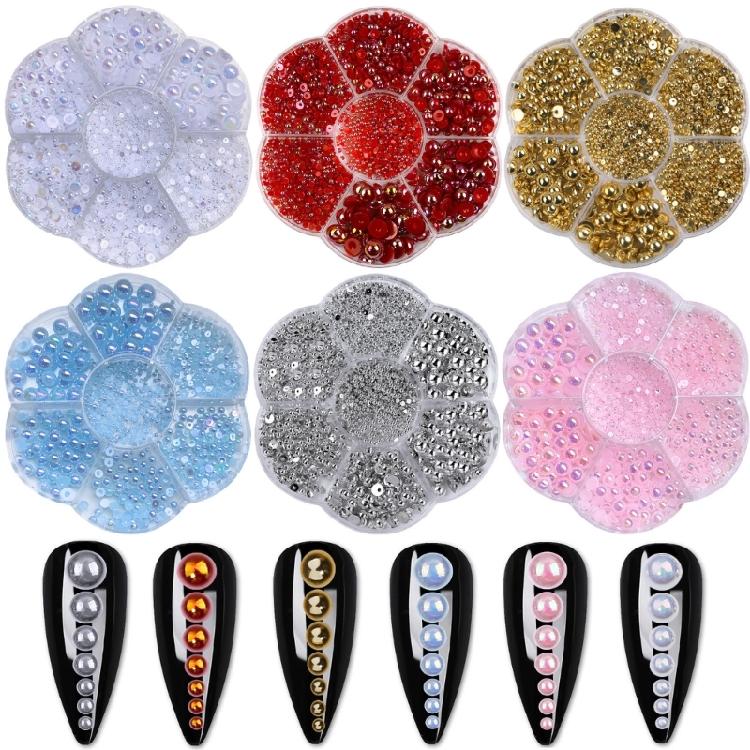 Unikalne Półperełki Zdobienie Paznokci Craft DIY Dekoracja do Profesjonalnego i Domowego Użytku