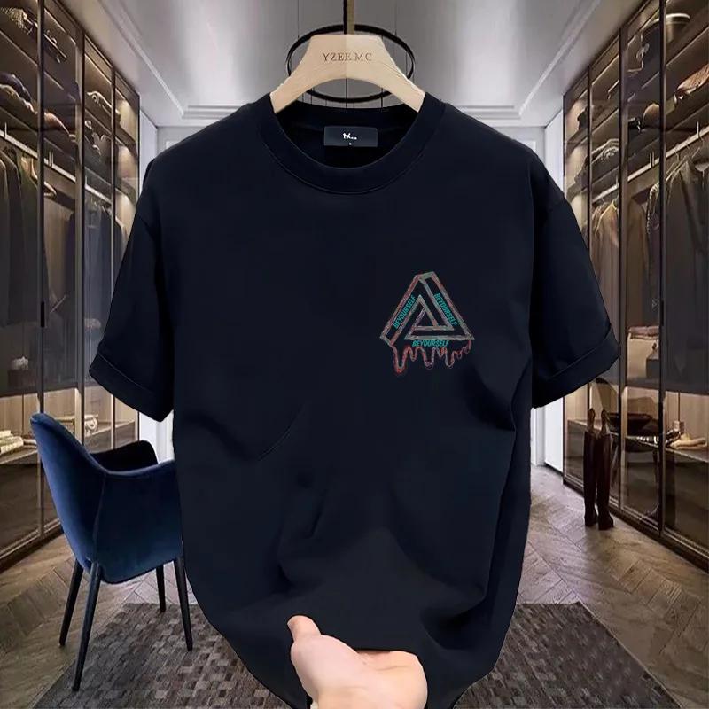 Cotton High Quality Printed T-shirt Short Sleeve Comfortable Soft Loose Fashion Top T-shirt American Retro T-shirt Men