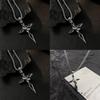 Stylish Cross Pendant Necklace With Titanium Steel Chain For Trendy Men's Fashion