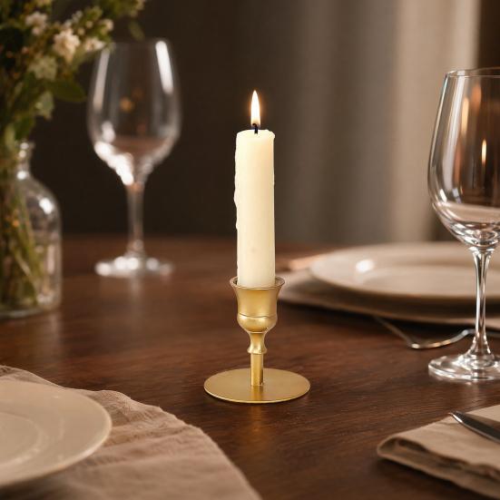 Candlestick Holder Vintage Metal Taper Candle Stand for Dining Table Wedding Party Centerpiece