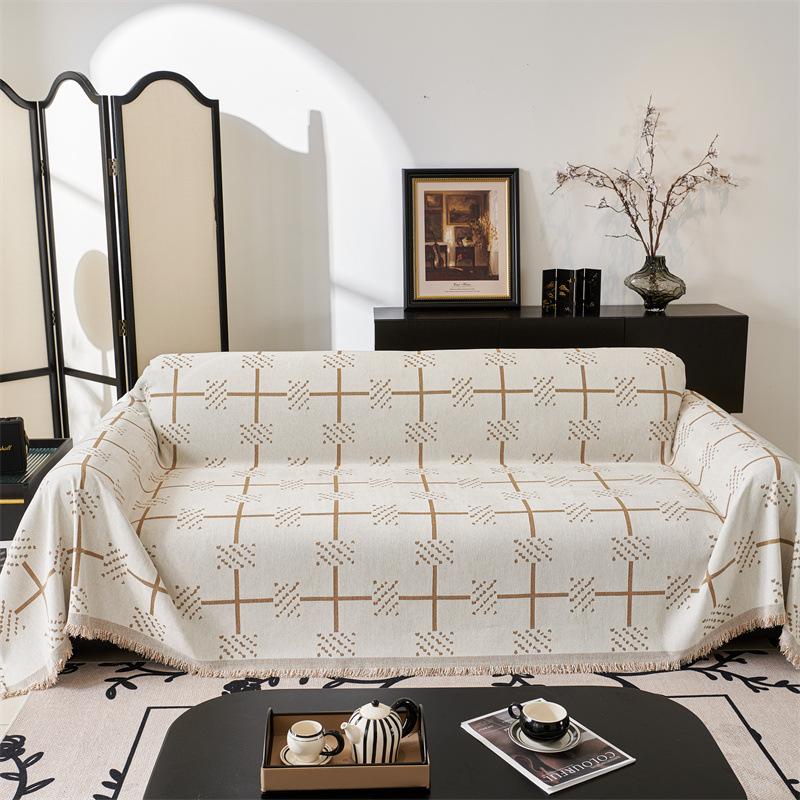 Modern High-end Sofa Cover Chenier Sofa Full Cover Towel Universal In All Seasons, Simple Sofa Blanket Cover Towel