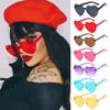 Costume Candy Color Eyewear Trendy Heart Glasses Sunglasses for Women Heart Sunglasses Rimless