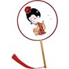 Chaozhou Suzhou Ancient Style Embroidered Round Fan - Scenic Town Design