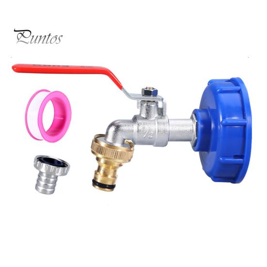 

Адаптер для бака IBC Tote, устойчивый к коррозии, простой в установке, соединитель для садового шланга, сменный клапанный фитинг 1/2inch синий