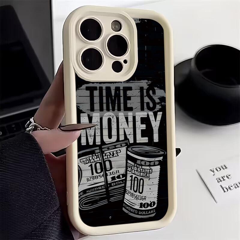 Time Is Money Printed Soft Phone Case for Xiaomi Mi 13T 14 12 11 Lite 5G 13 12T 12X 14T Pro Poco X5 X3 X6 F5 F6 M6 Pro 4G Cover