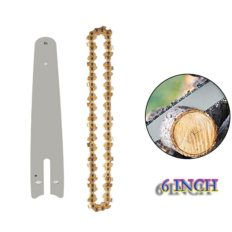 4/6  Inch Gold Chain Guide Electric Chainsaw Chains and Guide Used for Logging and Pruning Chainsaw Parts
