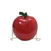 Coin Purse Fruit Shape Chain Bag Large Capacity Solid Color Leather Round Pouch Anti-splash Water Polyester