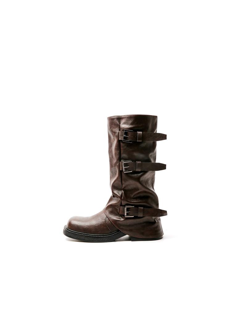 [Factory making goods] Thick-soled trouser tube boots, women's knight boots, children's long boots, thick heel buckle belt, medium tube stacking boots