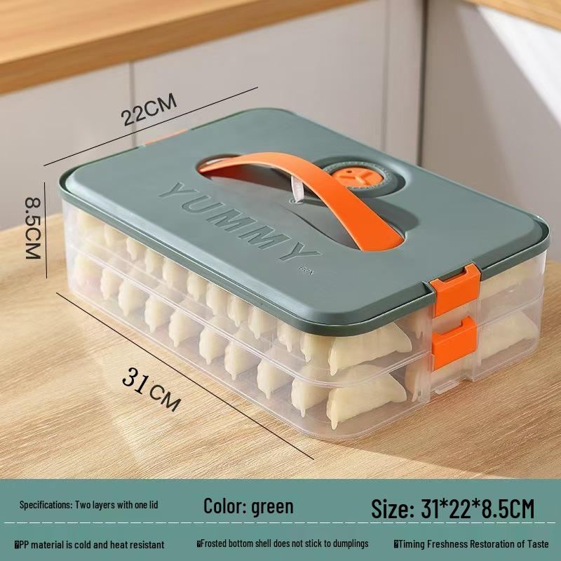 Thick Plastic Dumpling Storage Box for Freezer and Home Use – Food Grade and Fresh Keeping