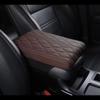 2025 Car Armrest Mat Wave Embroider PU Leather Center Console Arm Rest Protection Cushion Auto Armrests Storage Box Cover Pad