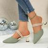 Übergröße Damen Schuhe Geschlossene Zehen Damen Hausschuhe Elegante Kleider Hausschuhe Damen Spitzzehen High Heels Moderne Sandalen
