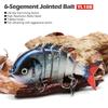 Hanlin 8cm 14.5g Esche da Pesca Multi-Articolate Affondanti Tipo Shad Wobbler Corpo Duro Swimbait Realistico Pesce Sole Bass Attrezzatura
