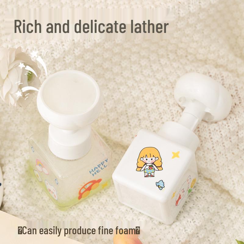 Cute Flower Foaming Soap Dispenser – Refillable Press-Type for Bathroom