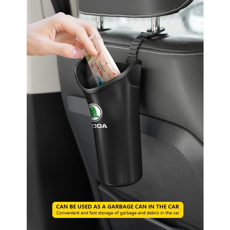 1Pcs Car Storage Box Umbrella Garbage Organizer Bucket for Skoda Octavia 1 2 3 A4 A5 MK2 Kodiaq Superb 3 Rapid Fabia 1 Car Styling