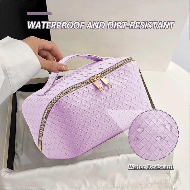 Reis Cosmetische Tas Met Grote Capaciteit Draagbare Reis Make-up Tas Waterdichte Leren Make-up Tas Voor Vrouwen Cosmetica, Accessoires En Toiletartikelen