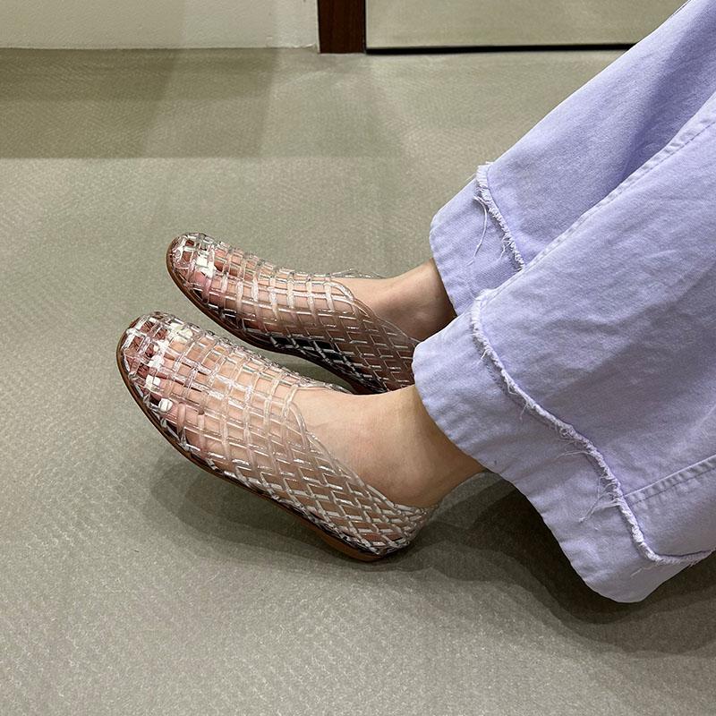 Fashion New In 2025 Spring Summer Ladies Flats Slip On Shoes Casual Female Slides Shallow Fashion Transparent Women Flats With Shoes