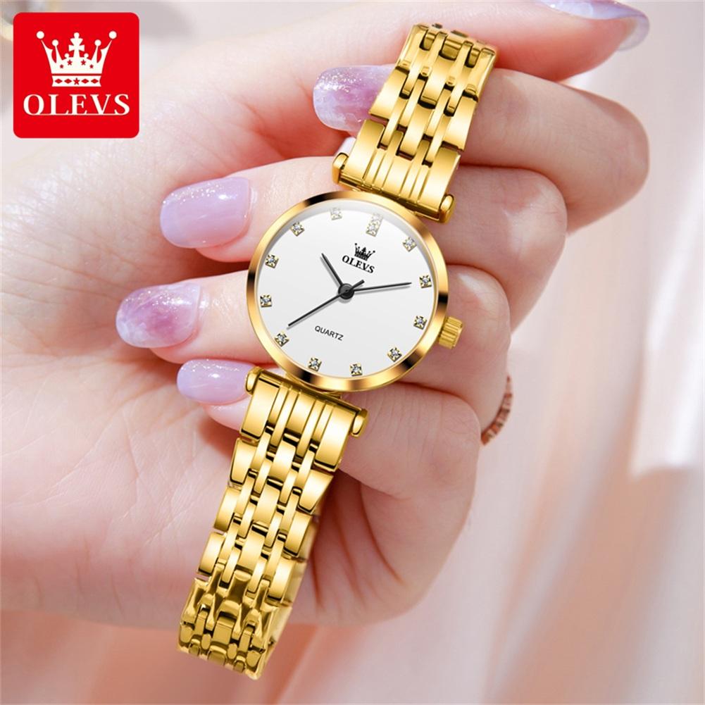 Q OLEVS 5596 Brand Watch for Women Waterproof and Luminous Quartz Watch for Women