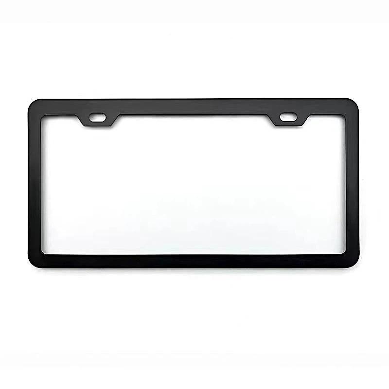 Black Silver Bracket W/ Screws Universal American License Plate Frame Auto AccessoryFiber Number Plate TAG Cover For Front Rear