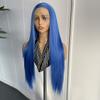 Blue Lace Front Wig Long Silky Straight Synthetic Lace Hair Heat Resistant Natural Hairline Daily Use Cosplay Wigs for Women