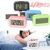 1/2pcs Smart Digital Alarm Clock Black White Lcd Display With Temperature Calendar Timer Led Light Home Office Travel Desk Clock