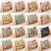 Elegant Letter Print Cotton Linen Pillow Cover For Home Car And Office Decor
