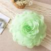 European Flower Cushion Cover Stereoscopicl Organza Flower Pillowcase Round Luxury Cushion Princess Style Sofa Home Decoration