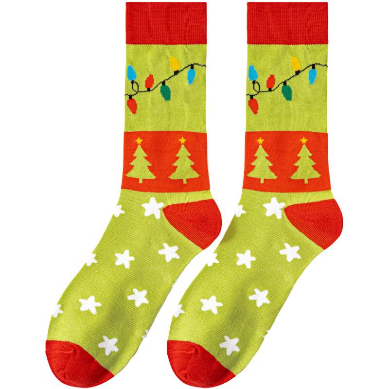 Trendige Unisex-Weihnachts-Baumwollsocken - Beliebter Europäischer & Amerikanischer Stil für Alle Jahreszeiten