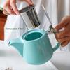 Japanese Ceramic Teapot with Stainless Steel Strainer  Filter Exquisite   for Puer  Oolong Kung Fu Tea Set