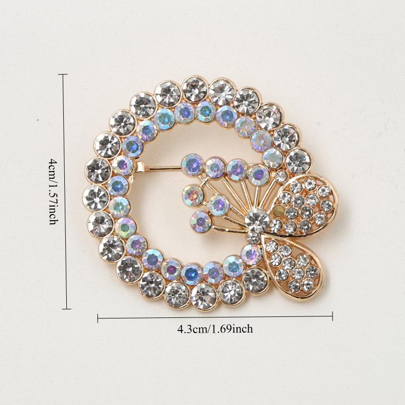 Garland Colored Diamond Brooch Women's High-end Metal Corsage Suitable for Clothes Backpacks Scarves Accessories Brooches
