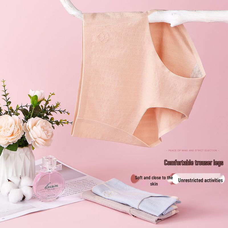 Fenteng Women's Mid-High Waist Cotton Briefs 3-Pack