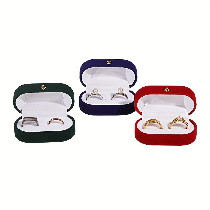 1pc Velvet Ring Earring Box Valentine's Day Gift Jewelry Storage Display Packaging Box Elegant Jewelry Display & Packaging Supplies