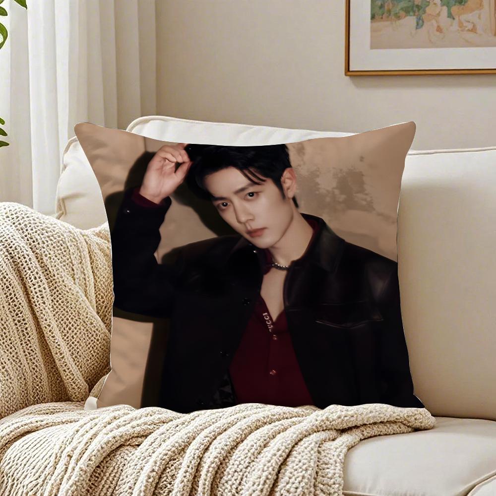 S-Sean Xiao Idol Fan Exclusive Cushion Cover Pillowcase Anti-Dustmite Living Room Sofa Decor Cushion Room