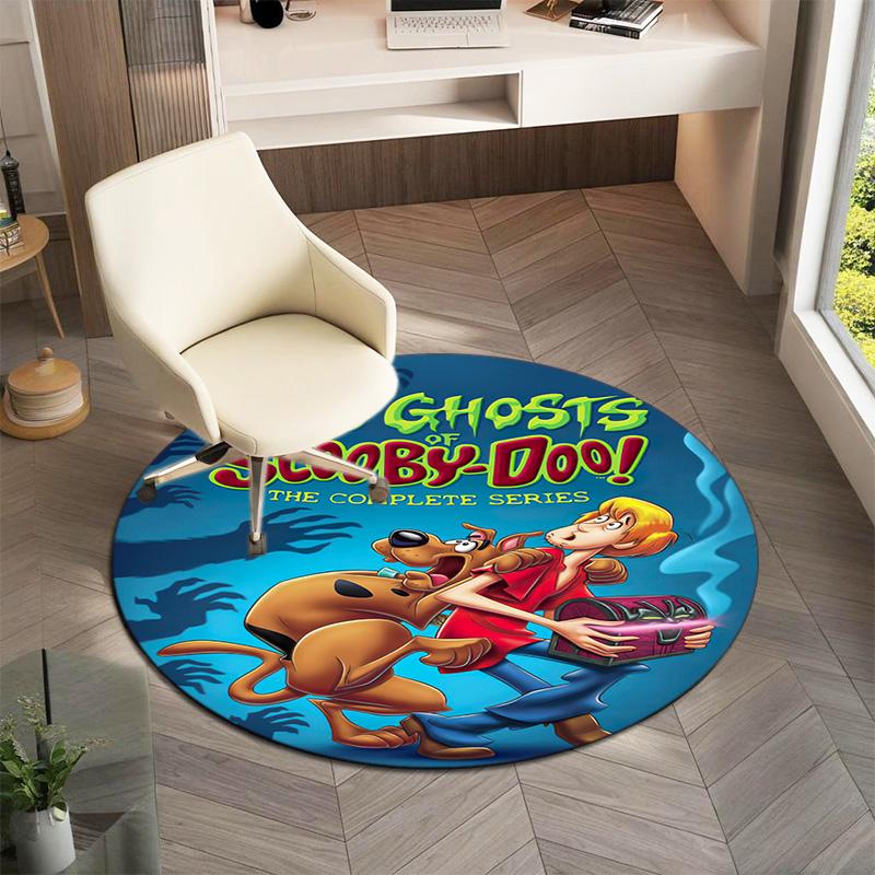 Halloween Supernatural Comedy Adventure Movie Scooby-Doo Round Carpet Soft Home Decoration Corridor Table and Chair Anti Slip Outdoor Floor Mat Rug 16