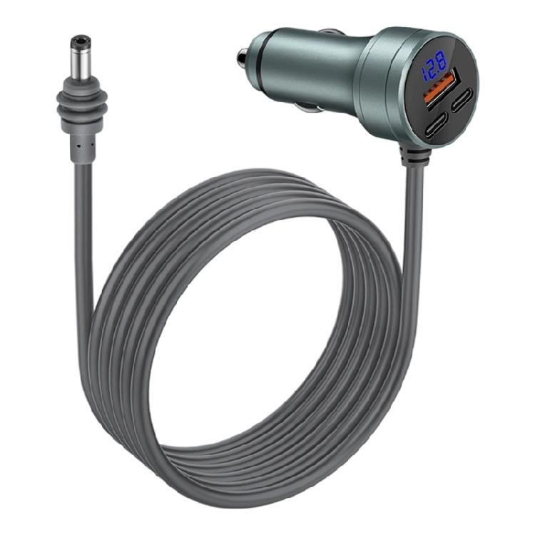 Compact Multi Port Car AC adapter Cable With Quick charging 3.0 And Real Time Potential Detection System