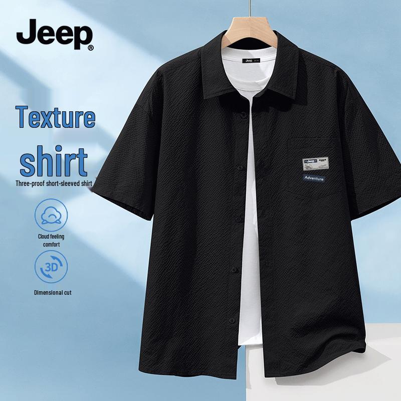 JEEP Men s Summer Sporty Lightweight Short Sleeve Shirt 4XL